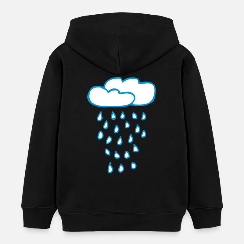 nuage de pluie - Sweat à capuche enfant bio Stanley/Stella - noir