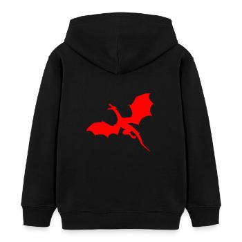 Red dragon motif - Kids Organic Hoodie by Stanley/Stella - black - Back - AI Model Kid Male (0cm)