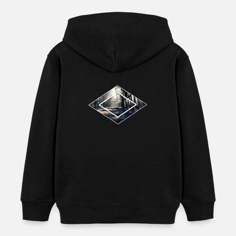 forêts Waldische dans la forêt - Sweat à capuche enfant bio Stanley/Stella - noir