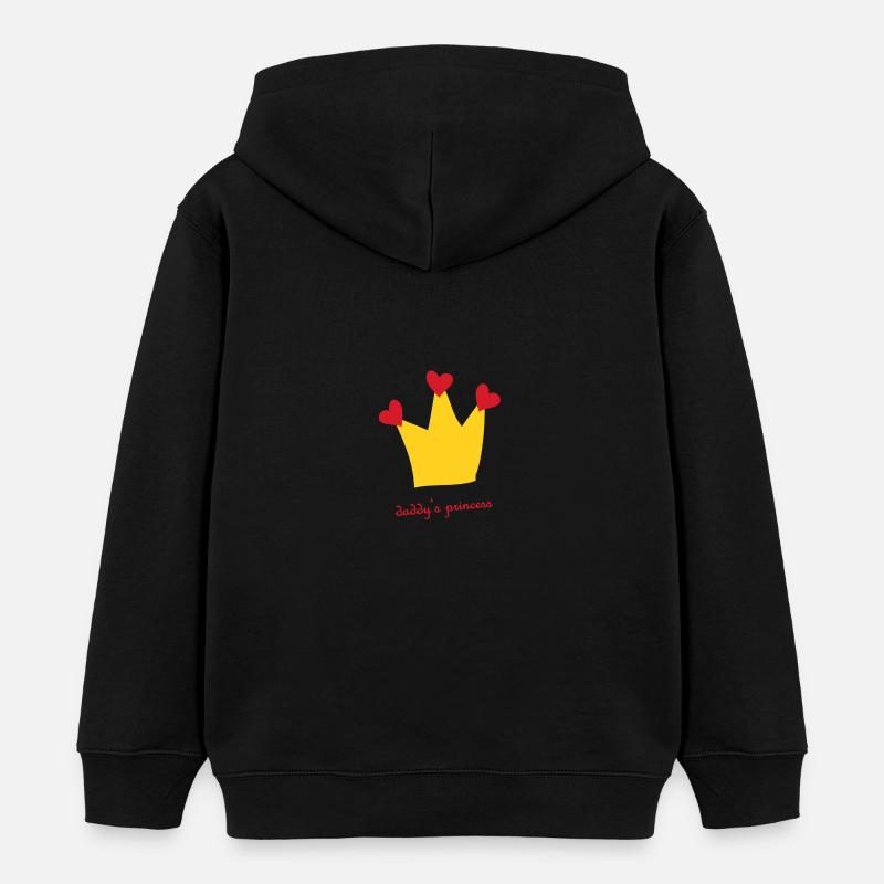 Princesse de papa - Sweat à capuche enfant bio Stanley/Stella - noir