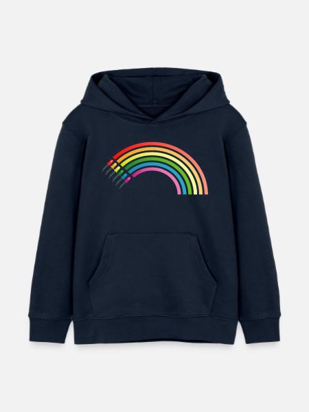 Regenbogen LED - Kinder Organic Hoodie Mini Cruiser von Stanley/Stella - Navy