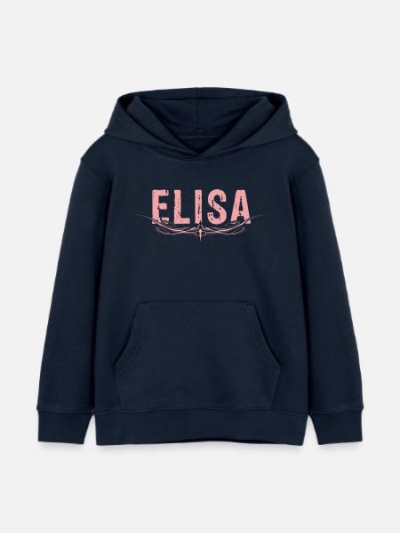 ELISA verziert - Kinder Organic Hoodie Mini Cruiser von Stanley/Stella - Navy