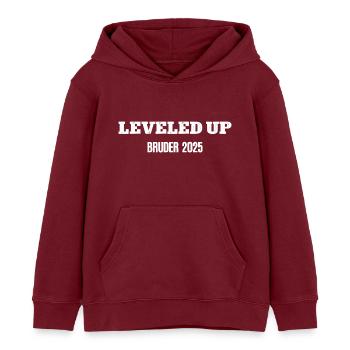 Bruder 2025 Geschwister Baby Verkündung Brüder - Kinder Organic Hoodie Mini Cruiser von Stanley/Stella - Burgunderrot - Vorne - AI Model Kid Female (0cm)