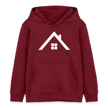 Roof - Kids Organic Hoodie by Stanley/Stella - burgundy - Front - AI Model Kid Female (0cm)