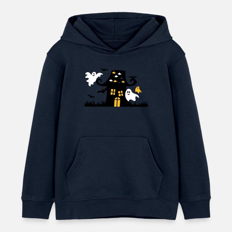 Halloween - Sweat à capuche enfant bio Stanley/Stella - bleu marine