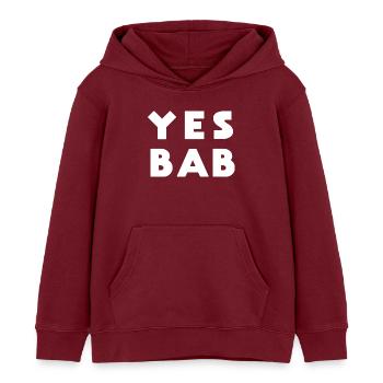 Bab Birmingham Argot - Sweat à capuche enfant bio Stanley/Stella - bordeaux - Devant - AI Model Kid Female (0cm)