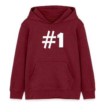 #1 - Kinder Organic Hoodie Mini Cruiser von Stanley/Stella - Burgunderrot - Vorne - AI Model Kid Female (0cm)