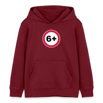 6+ / 6 / 6. / Sechs / Geburtstag / 3c - Kinder Organic Hoodie Mini Cruiser von Stanley/Stella - Burgunderrot - Vorne - AI Model Kid Female (0cm)