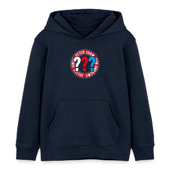Die Drei ??? Kids Logo - Kinder Organic Hoodie Mini Cruiser von Stanley/Stella - Navy - Vorne - AI Model Kid Male (0cm)