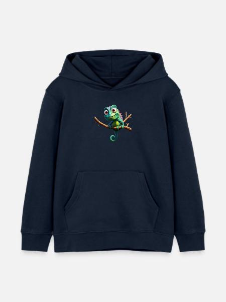 Jungle Buddy - Kids Organic Hoodie by Stanley/Stella - navy