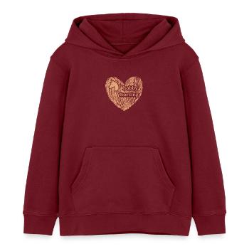 hobby horsing - Kinder Organic Hoodie Mini Cruiser von Stanley/Stella - Burgunderrot - Vorne - AI Model Kid Female (0cm)