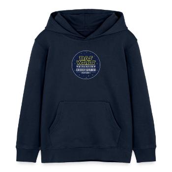 Das wars Einzelkind Babysode 2 Großer Bruder 2026 - Kinder Organic Hoodie Mini Cruiser von Stanley/Stella - Navy - Vorne - AI Model Kid Male (0cm)