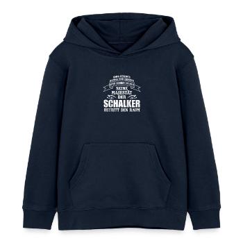 Majestät Schalker - Kinder Organic Hoodie Mini Cruiser von Stanley/Stella - Navy - Vorne - AI Model Kid Male (0cm)