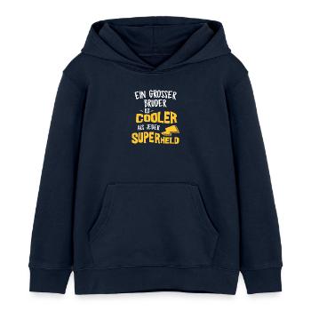 Ein grosser Bruder - Kinder Organic Hoodie Mini Cruiser von Stanley/Stella - Navy - Vorne - AI Model Kid Male (0cm)