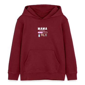 femme enceinte - maman charge - Sweat à capuche enfant bio Stanley/Stella - bordeaux - Devant - AI Model Kid Female (0cm)