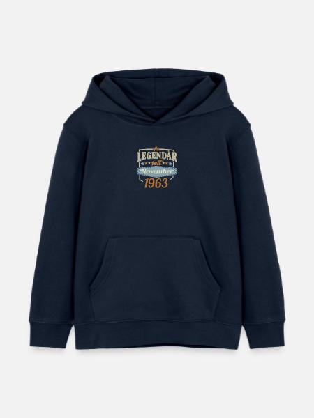 Legendär seit November 1963 Geburtstag Sprüche - Kinder Organic Hoodie Mini Cruiser von Stanley/Stella - Navy