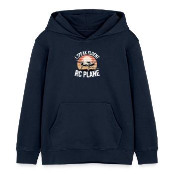 Ich spreche fließend rc Flugzeug Flugzeug Pilot Luftfahrt - Kinder Organic Hoodie Mini Cruiser von Stanley/Stella - Navy - Vorne - AI Model Kid Male (0cm)
