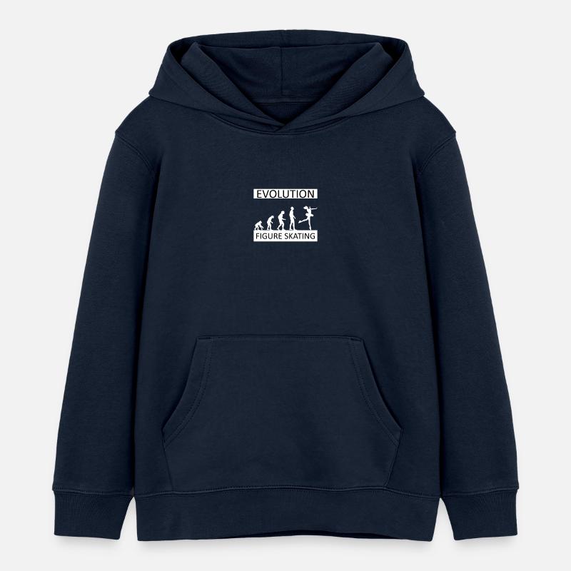 Evolution Figure Skating Eiskunstlaufen Hobby - Kids Organic Hoodie by Stanley/Stella - navy