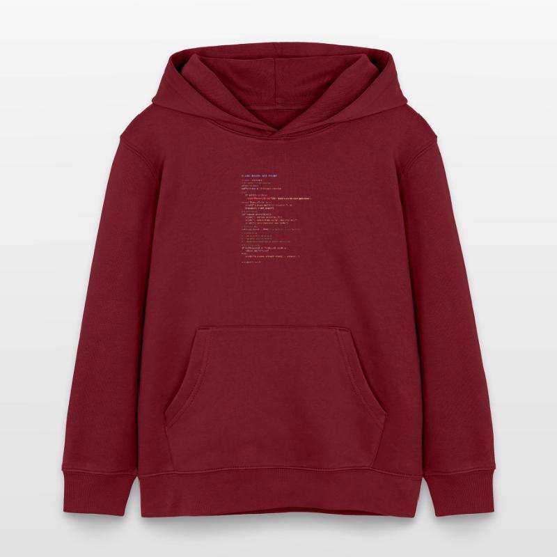 404 Brain Not Found Python Code Kids Organic Hoodie by Stanley/Stella