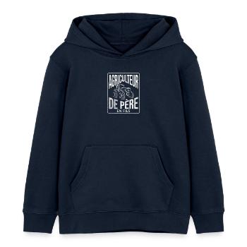 Landwirt vom Vater auf den Sohn 1 - Kinder Organic Hoodie Mini Cruiser von Stanley/Stella - Navy - Vorne - AI Model Kid Male (0cm)