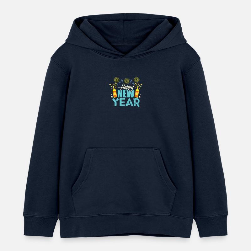 Nouvel An 5 - Sweat à capuche enfant bio Stanley/Stella - bleu marine