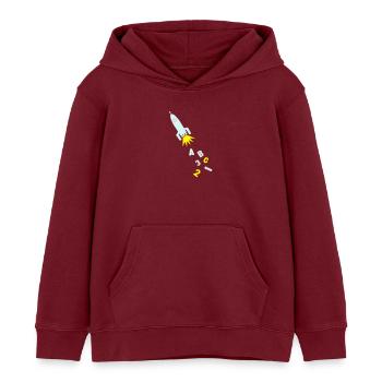 Schulrakete - Kids Organic Hoodie by Stanley/Stella - burgundy - Front - AI Model Kid Female (0cm)