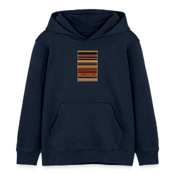 Motif vintage - Sweat à capuche enfant bio Stanley/Stella - bleu marine - Devant - AI Model Kid Male (0cm)
