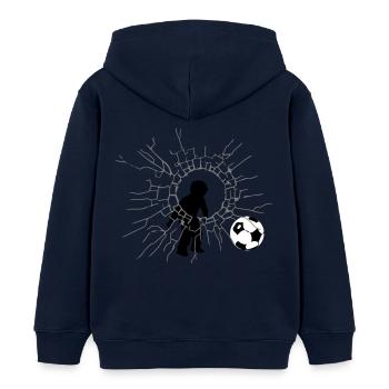 Fußball Junge - Kinder Organic Hoodie Mini Cruiser von Stanley/Stella - Navy - Hinten - AI Model Kid Male (0cm)