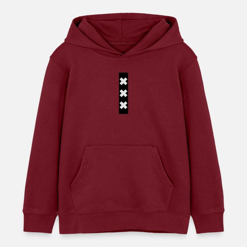 amsterdam - Sweat à capuche enfant bio Stanley/Stella - bordeaux
