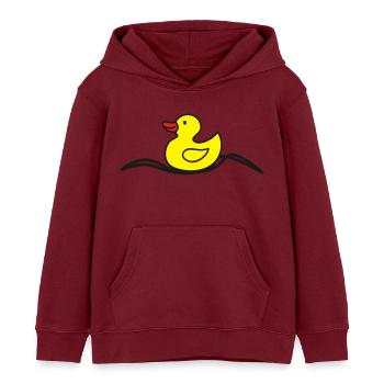 Canard, bien, quelque chose de bon - Sweat à capuche enfant bio Stanley/Stella - bordeaux - Devant - AI Model Kid Female (0cm)