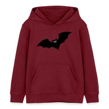 fledermaus - Kinder Organic Hoodie Mini Cruiser von Stanley/Stella - Burgunderrot - Vorne - AI Model Kid Female (0cm)