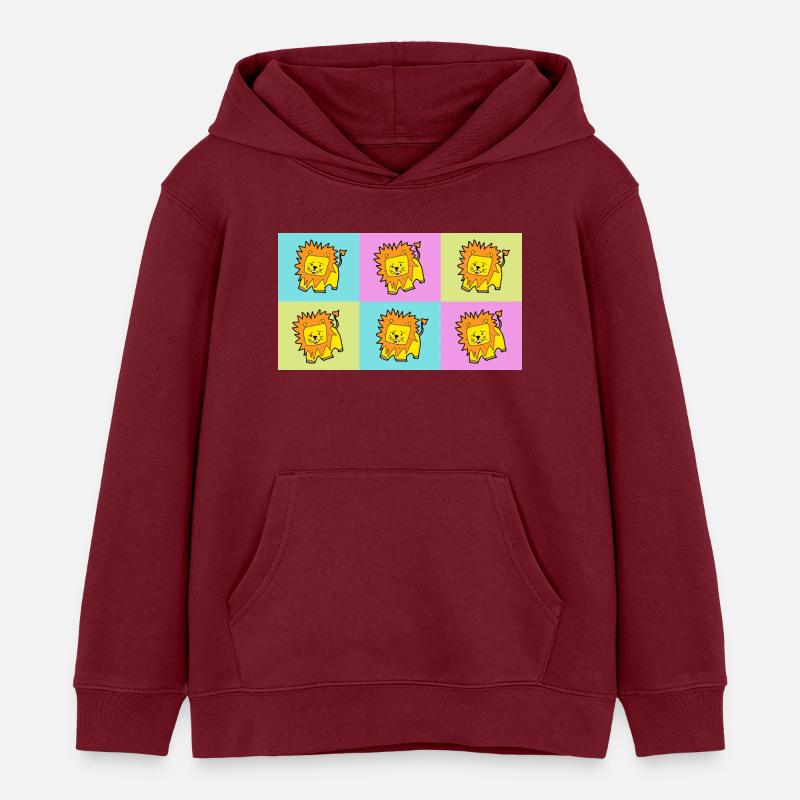 Léon enfants - Sweat à capuche enfant bio Stanley/Stella - bordeaux