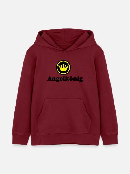 angeln - Kinder Organic Hoodie Mini Cruiser von Stanley/Stella - Burgunderrot
