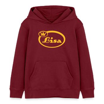 naamlisa - Sweat à capuche enfant bio Stanley/Stella - bordeaux - Devant - AI Model Kid Female (0cm)