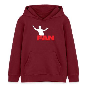 Fan - Kinder Organic Hoodie Mini Cruiser von Stanley/Stella - Burgunderrot - Vorne - AI Model Kid Female (0cm)