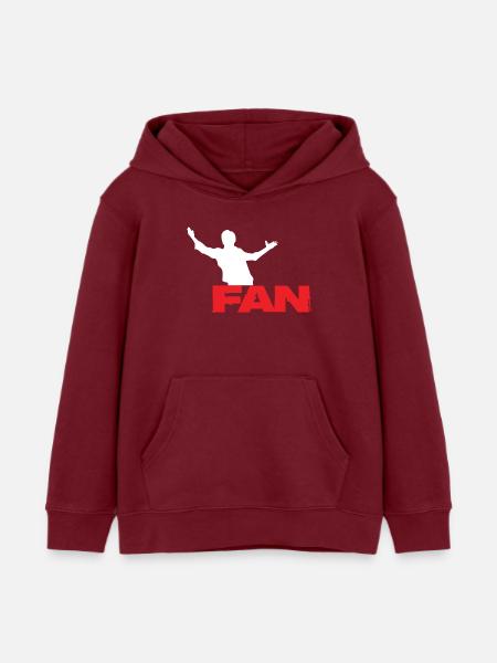 Fan - Kinder Organic Hoodie Mini Cruiser von Stanley/Stella - Burgunderrot