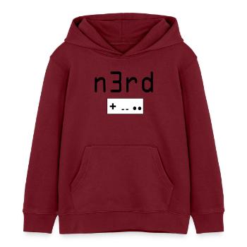 nerd - Kinder hoodie biologisch Stanley/Stella - bourgognerood - Voor - AI Model Kid Female (0cm)