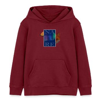 Natur - Kinder Organic Hoodie Mini Cruiser von Stanley/Stella - Burgunderrot - Vorne - AI Model Kid Female (0cm)