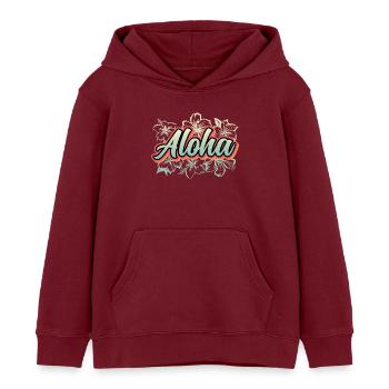 Aloha Holiday Hawaii Gift - Sweat à capuche enfant bio Stanley/Stella - bordeaux - Devant - AI Model Kid Female (0cm)