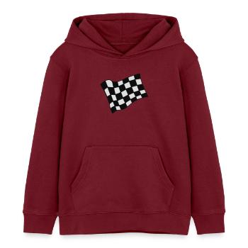 Racing-Zielflagge - Kinder Organic Hoodie Mini Cruiser von Stanley/Stella - Burgunderrot - Vorne - AI Model Kid Female (0cm)