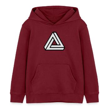 Triangle_v1 - Kinder Organic Hoodie Mini Cruiser von Stanley/Stella - Burgunderrot - Vorne - AI Model Kid Female (0cm)
