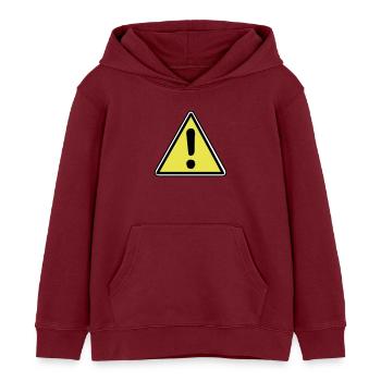 Attention - Sweat à capuche enfant bio Stanley/Stella - bordeaux - Devant - AI Model Kid Female (0cm)