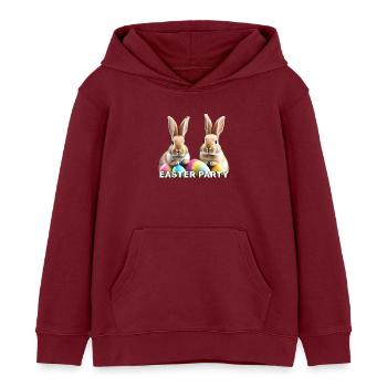 Party - Kinder Organic Hoodie Mini Cruiser von Stanley/Stella - Burgunderrot - Vorne - AI Model Kid Female (0cm)