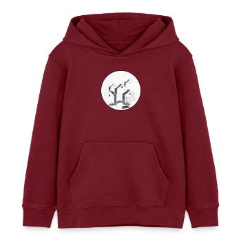 paysage asiatique - Sweat à capuche enfant bio Stanley/Stella - bordeaux - Devant - AI Model Kid Female (0cm)