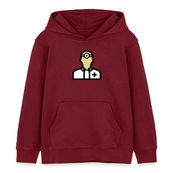 Personnel infirmier, infirmière, soignant, médecin, - Sweat à capuche enfant bio Stanley/Stella - bordeaux - Devant - AI Model Kid Female (0cm)