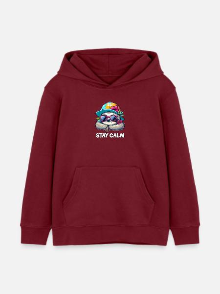 Paresse - Sweat à capuche enfant bio Stanley/Stella - bordeaux