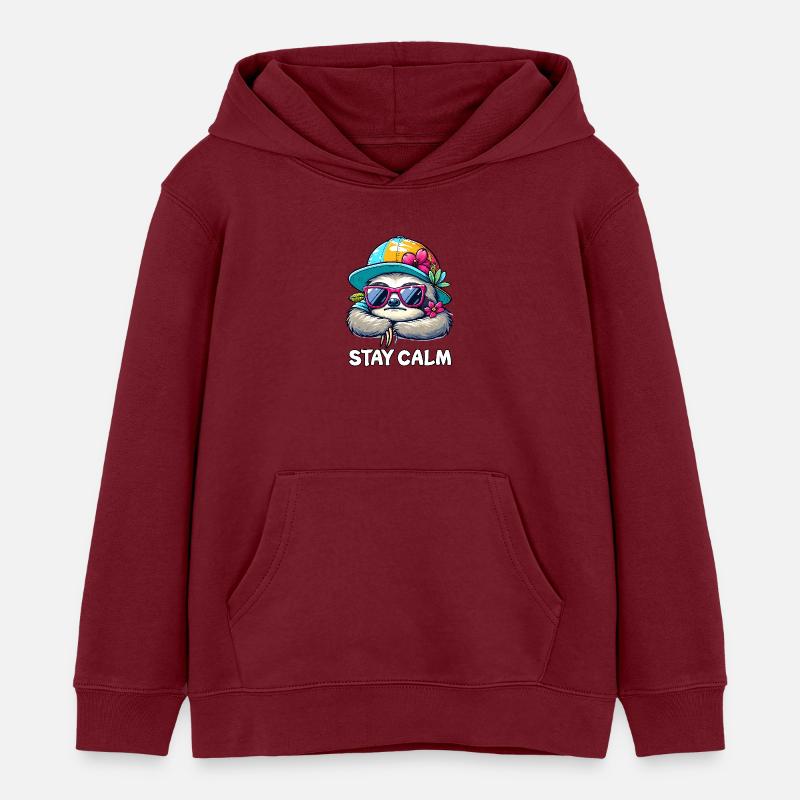 Paresse - Sweat à capuche enfant bio Stanley/Stella - bordeaux