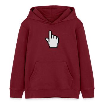 Mouse pointer - Sweat à capuche enfant bio Stanley/Stella - bordeaux - Devant - AI Model Kid Female (0cm)