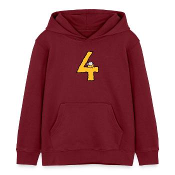 Fun 4 four comic book monsters - Kids Organic Hoodie by Stanley/Stella - burgundy - Front - AI Model Kid Female (0cm)