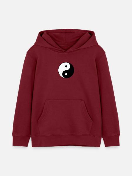 Yin Yang - Kinder Organic Hoodie Mini Cruiser von Stanley/Stella - Burgunderrot